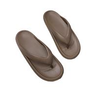 IOEUIWP Classy Flip-Flops, Summer For Beach Couples, Thick-Soled Outer Wear Sandals, Bathroom Bathing Non-Slip Slippers Para interior y exterior(Chocolate,38-39)