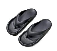 IOEUIWP Classy Flip-Flops, Summer For Beach Couples, Thick-Soled Outer Wear Sandals, Bathroom Bathing Non-Slip Slippers Para interior y exterior(Black,38-39)