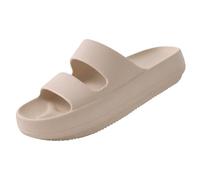 IOEUIWP Cloud Slippers For Women Slides Summer Outdoor Platform Home Shower Beach For Para interior y exterior(Khaki,40(24.5cm))