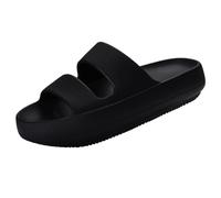 IOEUIWP Cloud Slippers For Women Slides Summer Outdoor Platform Home Shower Beach For Para interior y exterior(Black,40(24.5cm))