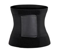 IOEUIWP Corsé de Entrenamiento Cintura Ajustable for Mujer, cinturón Adelgazante for Control Barriga posparto, Faja Recortadora Sudor for Gimnasio(Black,XL)