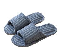 IOEUIWP Couple Open Toe Slippers Men Women Indoor Anti Slip Breathable Silent Bedroom Home Shoes Autumn Winter Spring Para interior y exterior(Grey,40-41)