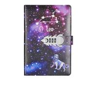 IOEUIWP Cuaderno A5 de las Doce Constelaciones con candado, diario, bloc de notas de oficina, agenda, planificador, cuaderno de notas mágico, cuaderno de bocetos, plan for hacer uno mismo(Color 6)