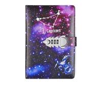 IOEUIWP Cuaderno A5 de las Doce Constelaciones con candado, diario, bloc de notas de oficina, agenda, planificador, cuaderno de notas mágico, cuaderno de bocetos, plan for hacer uno mismo(Color 8)