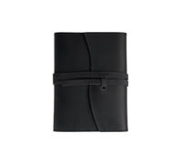 IOEUIWP Cuaderno de cuero genuino, cubierta libro planificador, tamaño A5, diario Original, cuaderno bocetos dibujo Para escribir y tomar notas(Black A6)