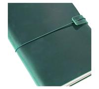 IOEUIWP Cuaderno de cuero hecho a mano Vintage diario vaca cuaderno bocetos planificador cubierta viaje Para escribir y tomar notas(Green,Passport 13.5x10.5cm)
