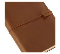 IOEUIWP Cuaderno de cuero hecho a mano Vintage diario vaca cuaderno bocetos planificador cubierta viaje Para escribir y tomar notas(Brown,Standard 22x12.5cm)