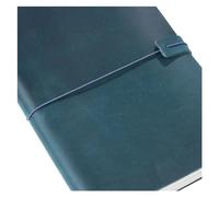 IOEUIWP Cuaderno de cuero hecho a mano Vintage diario vaca cuaderno bocetos planificador cubierta viaje Para escribir y tomar notas(Blue,Standard 22x12.5cm)