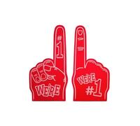 IOEUIWP Dedo de Espuma for porristas, Somos el número 1, Mano, Eventos Deportivos, celebración, Abanico la Victoria, utilería for animar, 2 uds para reuniones Deportivas y Accesorios de animació(Red)