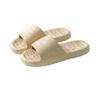 IOEUIWP EVA Platform Flip Flops, Thick Sole Beach Slides For Outdoor Wear, Non-Slip Comfortable Indoor/Outdoor Sandals Para interior y exterior(Khaki,38-39)