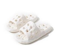 IOEUIWP EVA Slippers - Quick-Dry Bathroom Sandals For Couples, Ultra-Soft Anti-Slip Home Slides With Massage Texture Para interior y exterior(WHITE,36-37)