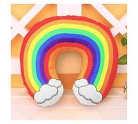 IOEUIWP Fruit U Shaped Travel Pillow Neck Watermelon Orange Car Pillows Cartoon Animals Soft Cushion Home Textile(Color3)