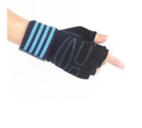 IOEUIWP Guantes de Levantamiento Pesas con Soporte for muñeca, for Ejercicio, Culturismo, Entrenamiento Gimnasia, Fitness, Manual(Blue,M)