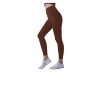 IOEUIWP Leggings de Yoga Cintura Alta con sensación desnudez for Mujer, Pantalones Deportivos for Gimnasio, Secado rápido, for Correr, Entrenamiento Femenino, Largos(Brown,S)