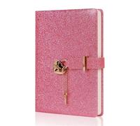 IOEUIWP Libreta A5 con forma de corazón y candado for chica, de piel sintética, con contraseña y amor, for diario, cuaderno y manual for estudiantes(Color 1)