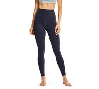 IOEUIWP Mallas de Entrenamiento for Mujer, Pantalones Yoga atléticos Cintura Alta 25 Pulgadas con sensación Desnuda, sexys Ajustados elásticos for Levantar Caderas para Yoga Fitness(V009A-Navy02,XL)