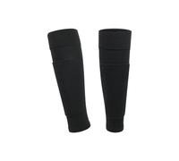IOEUIWP Mangas de pantorrilla compresión fútbol con bolsillo for hombres y mujeres calcetines deportivos sin pies pueden insertar protectores piernas para Deporte, Running(Black,S(25-40kg))