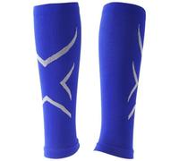 IOEUIWP Mangas elásticas de compresión for pantorrilla, calcetines transpirables con diseño sin pies, protección solar, 1 par para Deporte, Running(Blue)