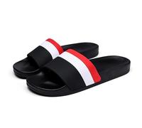 IOEUIWP Men Striped Sandals Soft Comfortable Non-Slip Slippers Indoor Outdoor Women Beach Shoes Quick-Dry EVA Platform Light Para interior y exterior(Black,39)