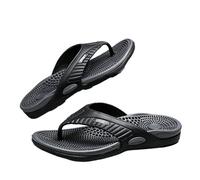 IOEUIWP Men's Massage Non-Slip Flip Flops, Quick-Drying Comfy Thong Sandals For Indoor Outdoor, Summer Slippers Para interior y exterior(Black,43)