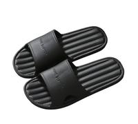 IOEUIWP Men's Slippers, Summer Indoor Bathing Non-Slip Home Bathroom Soft-Soled Couple For Men Para interior y exterior(Black,40-41)