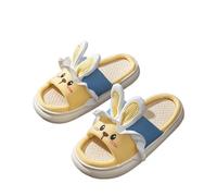 IOEUIWP Platform Slippers Women Home Cartoon Cute Rabbit Designer Shoes Casual House Slides Flats Indoor Open Toe Para interior y exterior(Yellow,36-37)
