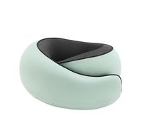 IOEUIWP Portable U-Shaped Travel Pillow Memory Foam Snail Neck Support Adjustable Soft Noon Break Pillows(Light Green)