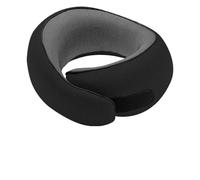 IOEUIWP Portable U-Shaped Travel Pillow Memory Foam Snail Neck Support Adjustable Soft Noon Break Pillows(Black)