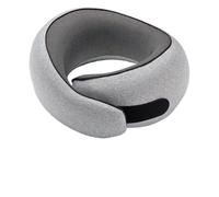 IOEUIWP Portable U-Shaped Travel Pillow Memory Foam Snail Neck Support Adjustable Soft Noon Break Pillows(Gray)
