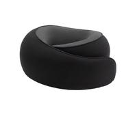 IOEUIWP Portable U-Shaped Travel Pillow Neck Support Memory Foam Snail Adjustable Soft Noon Break(Black)