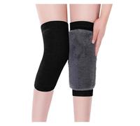 IOEUIWP Rodilleras for hombres mayores y mujeres, calentador de piernas de invierno, equipo de protección contra el viento y el frío, rodilleras de terciopelo de grosor doble, 2 uds.(Black)