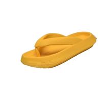 IOEUIWP Sandalias Ligeras De Color Sólido for Mujer: Chanclas Informales for Parejas for Interiores/Exteriores, Calzado Cómodo Playa Sin Cordones Para interior y exterior(Yellow,44-45)