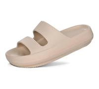 IOEUIWP Sandalias planas de verano for mujer, cómodas zapatillas ligeras sin cordones, unisex, suaves, antideslizantes, informales, for playa Para interior y exterior(Khaki,38)