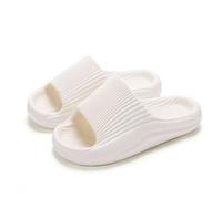 IOEUIWP Soft EVA Slippers For Women Flat Sole Women's Sandals Outdoor Casual Non-slip Beach Shoes Home Cozy Para interior y exterior(White,42-43)
