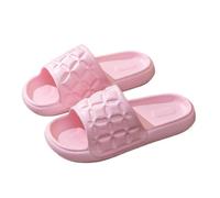IOEUIWP Summer Couple Bath Slides Unisex, Quiet Soft Sole Non-Slip Odor-Resistant Slippers, Lightweight Comfortable Indoor Para interior y exterior(Pink,42-43)