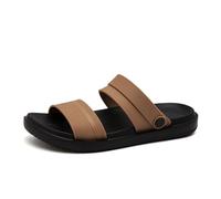 IOEUIWP Summer Men's Slippers Flat Bottom Sandals Driving Shoes Indoor Outdoor Beach Casual EVA Sport Sneakers Size40-45 Para interior y exterior(Khaik,40)