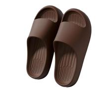 IOEUIWP Summer Slippers For Men Women EVA Lightweight Open Toe Quick Dry Home Slides Flat Sandals Beach Couple Shoes Para interior y exterior(Brown,36-37)