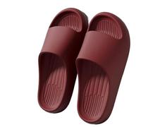 IOEUIWP Summer Slippers For Men Women EVA Lightweight Open Toe Quick Dry Home Slides Flat Sandals Beach Couple Shoes Para interior y exterior(Red,40-41)