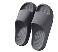 IOEUIWP Summer Slippers For Men Women EVA Lightweight Open Toe Quick Dry Home Slides Flat Sandals Beach Couple Shoes Para interior y exterior(GRAY,40-41)