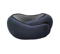 IOEUIWP Travel Neck Pillow Memory Foam U-Shaped Snail Support Portable Adjustable Soft Noon Break Sleep Pillows(Dark Blue)