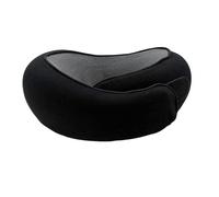 IOEUIWP Travel Neck Pillow Memory Foam U-Shaped Snail Support Portable Adjustable Soft Noon Break Sleep Pillows(Black)