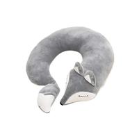 IOEUIWP Travel Pillow U Shape Neck Cute Fox Hug Sleeping Pillows Ornamental Office Sleep 30 * 30 * 8CM(Grey)
