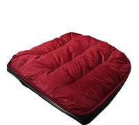 IOEUIWP Warm Car Seat Cover Soft Front Cushion Winter Plush Anti Slip Vehicle Chair Protector Universal For Cars(Red 1pc)