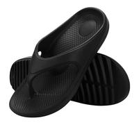 IOEUIWP Women Flat Sandals Slippers Outdoor Non-slip House Unisex Beach Slides Orthopedic Breath Soft Para interior y exterior(Black1,41)
