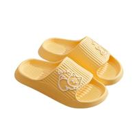 IOEUIWP Women Slippers Thick Platform Non-Slip Home Cat Cartoon Flip Flops Summer Beach Sandals Slides Indoor Shoes Para interior y exterior(Yellow,40-41)