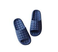 IOEUIWP Zapatillas de interior for mujer, zapatos planos, chanclas antideslizantes verano, baño, hogar, cómodas Para interior y exterior(Deep Blue,42-43)