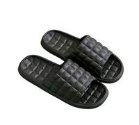IOEUIWP Zapatillas de interior for mujer, zapatos planos, chanclas antideslizantes verano, baño, hogar, cómodas Para interior y exterior(Black,42-43)