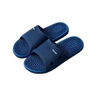 IOEUIWP Zapatillas de mujer PVC suela suave almohada diapositivas verano playa chanclas mujeres antideslizante baño hogar Para interior y exterior(Blue,44-45)