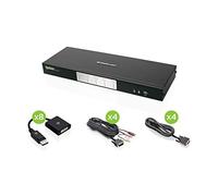 iogear 2-Port Cable HD conmutador KVM con adaptadores de DisplayPort (gcs62hdpkit) 4 Puertos