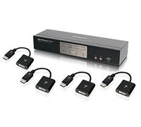 iogear 2-Port Cable HD conmutador KVM con adaptadores de DisplayPort (gcs62hdpkit) 4 Puertos